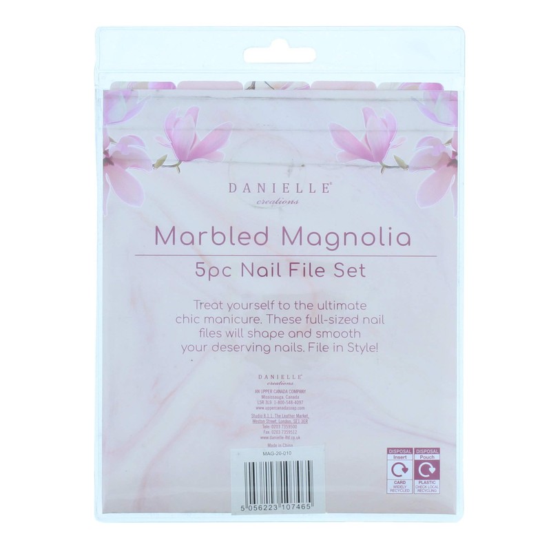 Danielle Creations Marbled Magnolia 5Piece Nail File Set