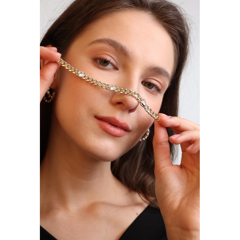 Pearich Gold Bracelets For Women,14k Gold Miami Cuban Link Bracelet
