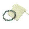 Women's bracelet in green natural turquoise beads and Tibetan beads