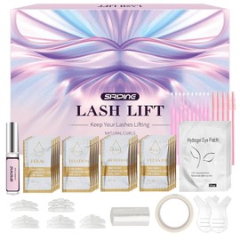 Lash Lift Kit, Eyelash Perm Kit, 5 Sets Lash Perm Kit Eyelash Lift Kit, Eyebrow Lamination Easy for Beginner, Professional Eyelash Curling Lash Extension Set, Home Achieve Semi-Permanent Curling