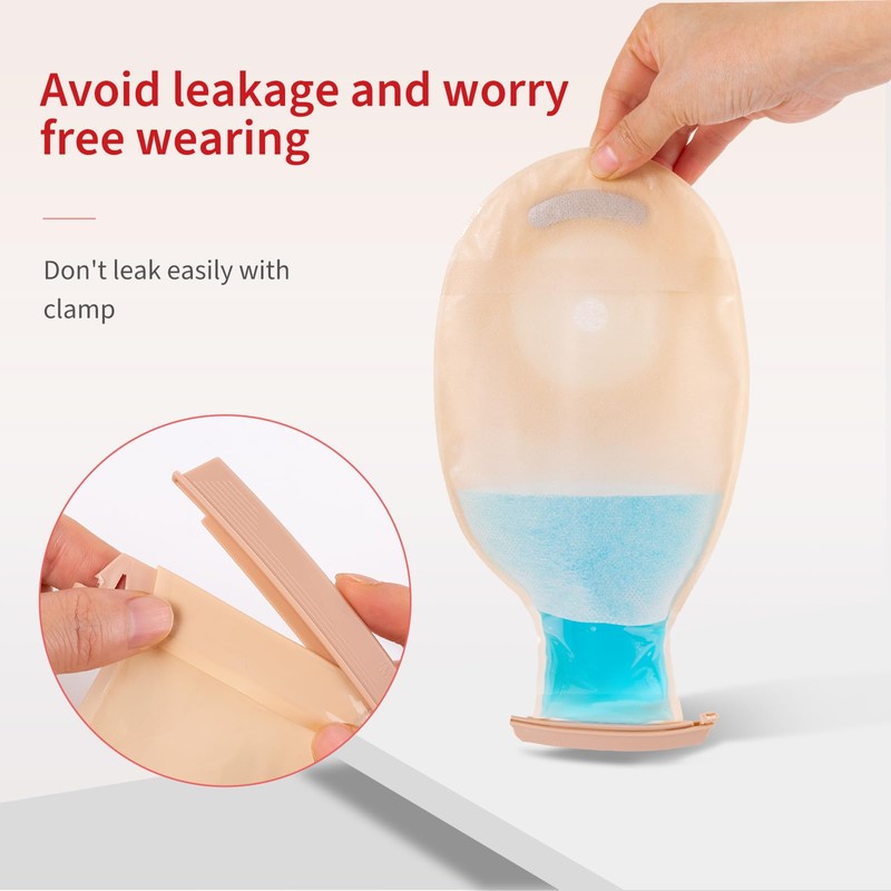 DERAYMI 20 PCS Colostomy Bags Ostomy Supplies, Ostomy One Piece