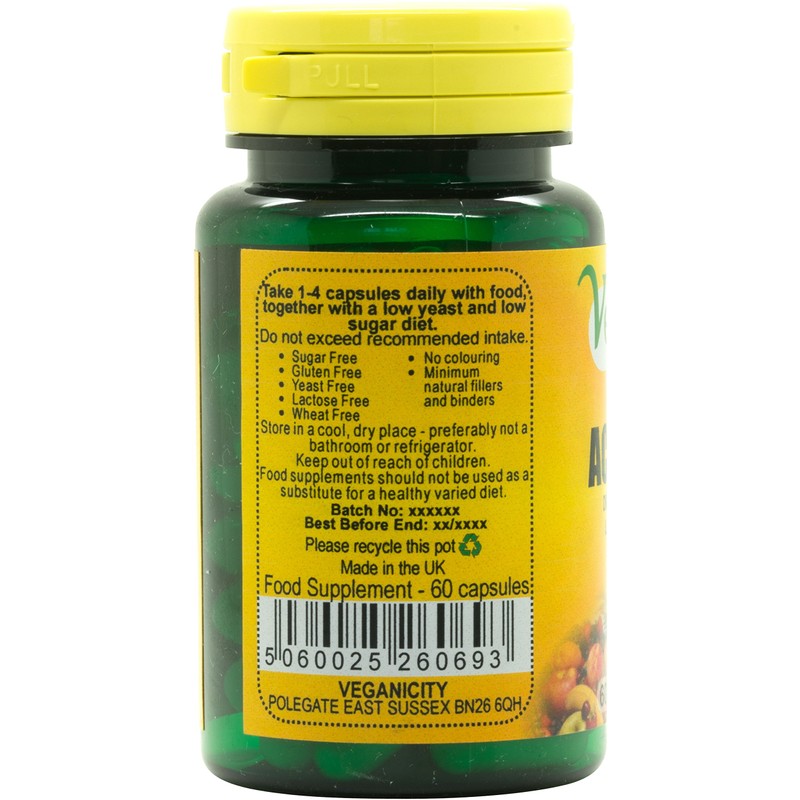 Veganicity Acidophilus Probiotic : Digestive Health Supplement : 60 Vegan