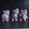 1.5'' Hand Carved Mixed Gemstone Crystal Bear Figurine Animal Carving