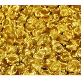 WLngtv 500Pcs Gold Artificial Silk Flower Petals Silk Rose Petals Fake Emulation Rose Pedals to Throw for Hotel Home Parties Anniversaries Wedding Decor, Artificial Flower Petals for Party Home Hotel
