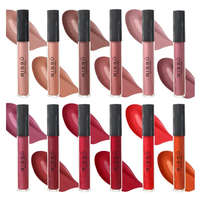 Brillo Labial Hidratante Bissú Línea Labios Set 12 Tonos