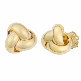 Kooljewelry 14k Gold Minimalist Love Knot Earrings, Metal Yellow Gold, not known