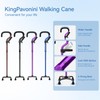 KingPavonini Canes for Women/Men with Second Handle, Foldable & Adjustable