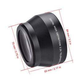 Universal 67 mm 2.2X High Definition Teleconverter Telephoto Lens DSLR Cameras Accessories