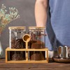Yangbaga Glass Coffee Containers with Shelf, 2 x 45 oz