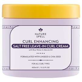 Nature Spell Curl Leave-In Cream, Salt Free Formula for Definition, 400 ml