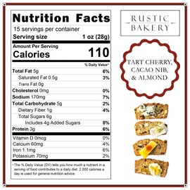 Rustic Bakery Artisan Crisps - Tart Cherry, Cacao Nib, & Almond - Artisan Crackers for Cheese Platter or Snacking - Slightly Sweet Cracker for Cheese Pairing - Made in California - Pack of 3 - 5 Oz Trays