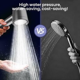 Fitespot Ion Drops Filtered Shower Head with Handheld, High Pressure Shower Heads with 3 Spray, Showerhead with Filters Hand held for Hard Water, Remove Chlorine, Reduces Dry Itchy Skin