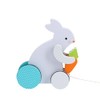 Petit Collage: Busy Bunny Wooden Pull Toy | Pull The