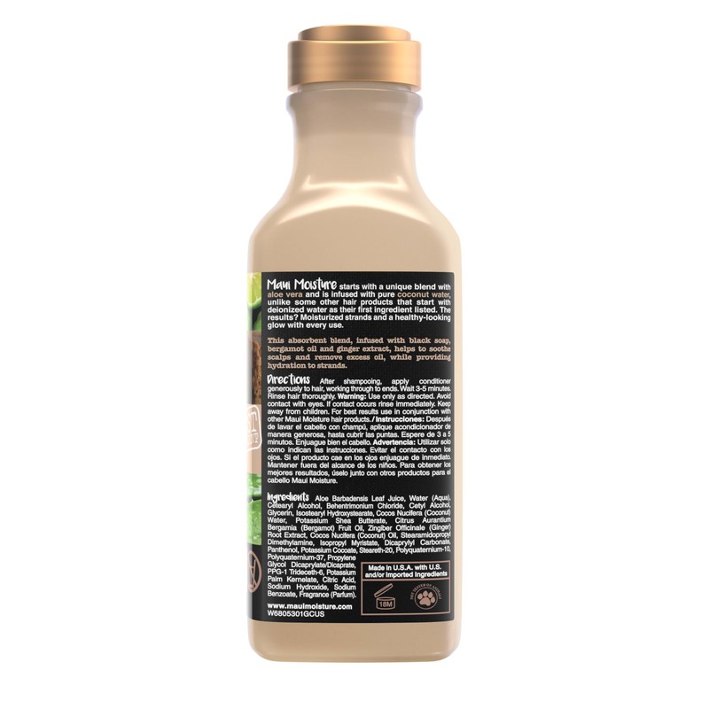 Maui Moisture Acondicionador de Jabón Negro, 385ml