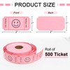 L LIKED 500 Raffle Tickets, Smile, Pink (6 Color Selection),