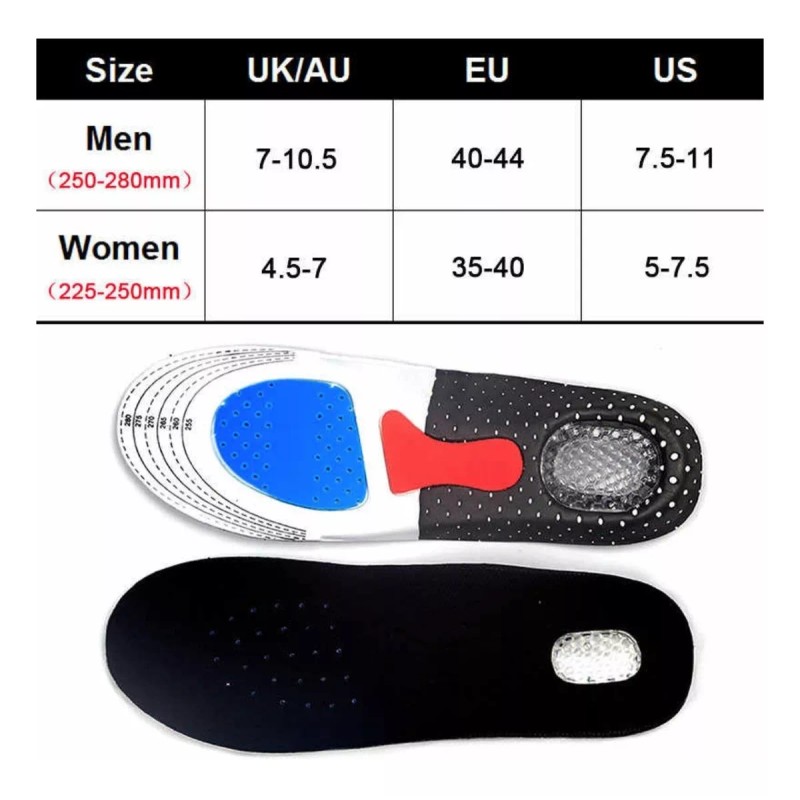 Clicmania 1 Par Plantillas Ortopedica Gel Descanso Ajustable Deporte