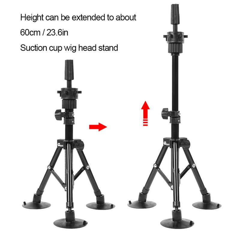 Wig Head Stand Mannequin Tripod Hairdressing False Head Mold Stand