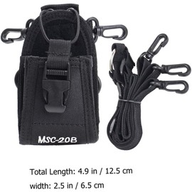 Bolsa Porta Radio de Nailon Negra, Funda de Almacenamiento para Radio Bolsa Porta Radio, para Interfono Exterior, Resistente al Desgaste, para Paseos Perro y Ciclismo