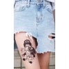 6 Sheets Temporary Geisha Tattoo Japanese Woman Tattoo Fake Tattoo