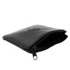 Genuine Black Leather Pouch | Embossed with Fleur De Lis