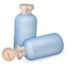 WOONEKY 2 Pcs Travel Shampoo Bottles Leak-Proof Plastic 200ml Refillable