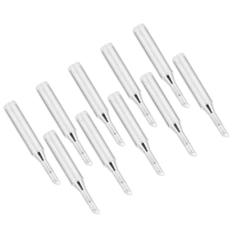 10Pcs Solder Iron Tip Brass Internal Heating Lead Free Soldering