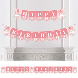 Big Dot of Happiness Tutu Cute Ballerina - Ballet Birthday Party Bunting Banner - Birthday Party Decorations - Happy Birthday