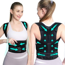 Posture Corrector Back Brace for Women and Men Adjustable Full Back Support-XXL SIZE