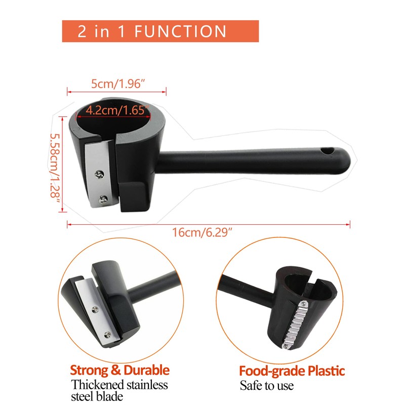 Carrot Curler and Peeler, Black Carrot Spiral Shred Slicer Root