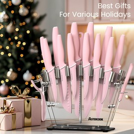 Kitchen 21-Piece Knife Set, German Stainless Steel Kitchen Knives Sets with Acrylic