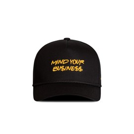 FIELD GRADE Mind Your Business Black Twill Trucker