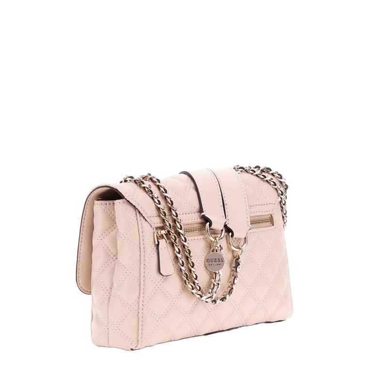 GUESS Giully Two Compartment Convertible Flap Light Beige, light beige