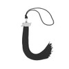 UIALECG Graduation Single Color Tassel with Date Drop 2025(Black Tassel,Silver