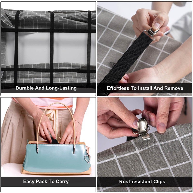 Namubarwa Hidden Strap Tablecloth Clips - Perfect for Picnic Tables
