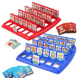 JurciCat 96 Pieces Who Is It Game Who Is It Funny Guessing Game Board Game Who Am I Game Classic Game Children's Toy Board Game for Family and Party Fun (Colour)