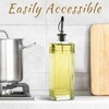 Wongblee 1-Pack Glass Olive Oil Dispenser 500ML/17OZ, Rectangular Vinegar Bottle