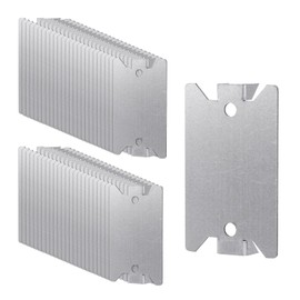 50pcs Nail Plates for Studs, 2.5x1.5 Inch Strong Steel Nail Guards Electrical Pointed Nails Guards with Nail Holes Anti-Nail Protector Plate for Protecting Pipes Conduits Wires (Silver)