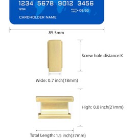 COTYKILEY 10 Pack Brushed Gold Kitchen Cabinet Knobs Gold Drawer Pulls Solid Drawer Knobs Dresser Cabinet Hardware