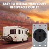 NEMA 14-50R Receptacle 50 Amp Flush Mounting Outlet, 3 Pole,