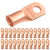 SELTERM 25pcs 1/0 AWG 5/16" Stud Battery Lugs, Ring Terminals,