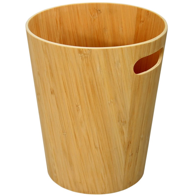 Woodquail Waste Paper Bin Home Office Basket, Made of Natural