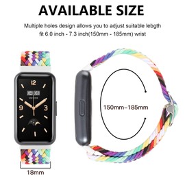 KUTEWEU Nylon Bracelet for Mi Band 7 Pro, Elastic Adjustable Replacement Strap Mi Band 7 Pro - Sport Braided Watch Strap for Mi Band 7 Pro Accessories, Nylon, No gemstone
