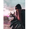siviwonder Knitted Hat Rottweiler Beanie Hat Embroidery Dog Winter Walking