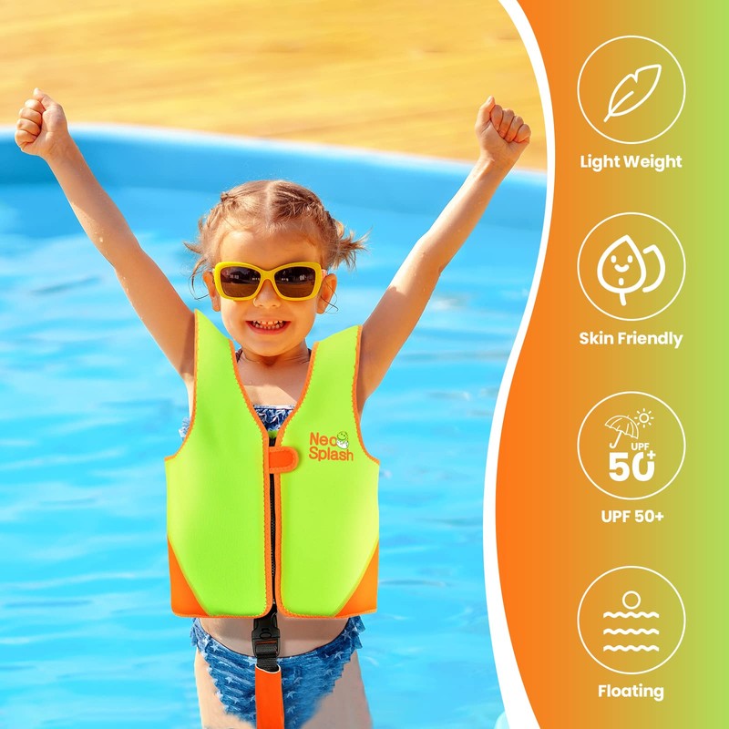 Kids Swim Vest with Adjustable Safety Straps for Ages 1-3