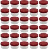 30 ointment cans, flat, 60 ml capacity with red lids