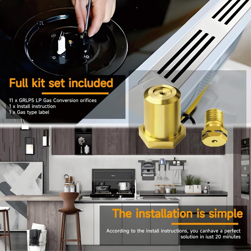 Upgraded LP4/5 Range Natural Gas to Propane LP Conversion Kit