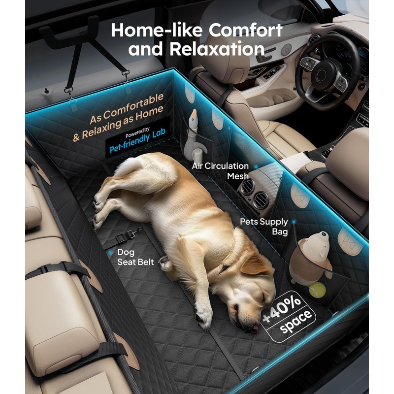 Wigoo Dog Truck Seat Cover for Back Seat, Dog Hammock