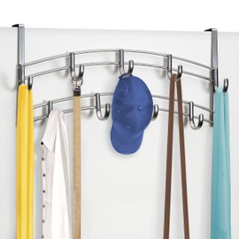 LYNK Professional® Home™ Over Door Hooks Rack - 9 Hook Over Door Hanger - Over Door Towel Rack - Hanging Towels or Clothes - Bathroom, Bedroom or Laundry Room - Lifetime Ltd. Warranty - Platinum