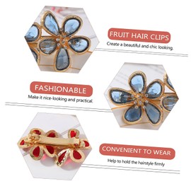 Austrian Crystal Bridal Hair Barrettes, Rhinestones Vintage Hair Clips, Sparkly Glitter Crystal Hairgrip Wedding Hair Headwear Accessories for Women Girls (Light Blue)