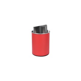 Stainless Utensil Holder 360° Rotating 6.5X5.25 Inch Utensil Crocks for Kitchen Counter with Removable Divider Bright